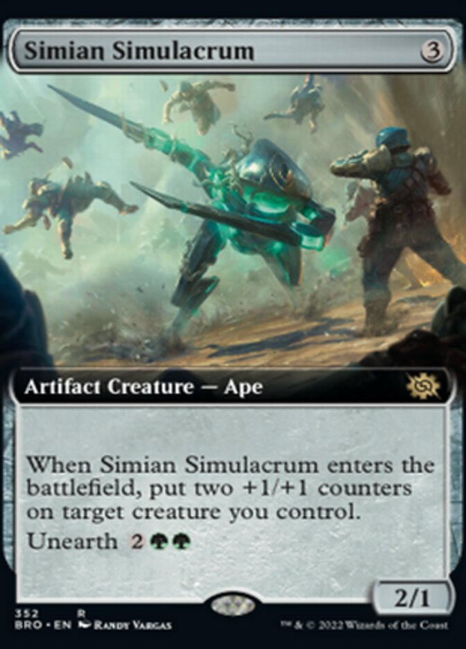 {@R} Simian Simulacrum (Extended Art) [The Brothers' War][BRO 352]