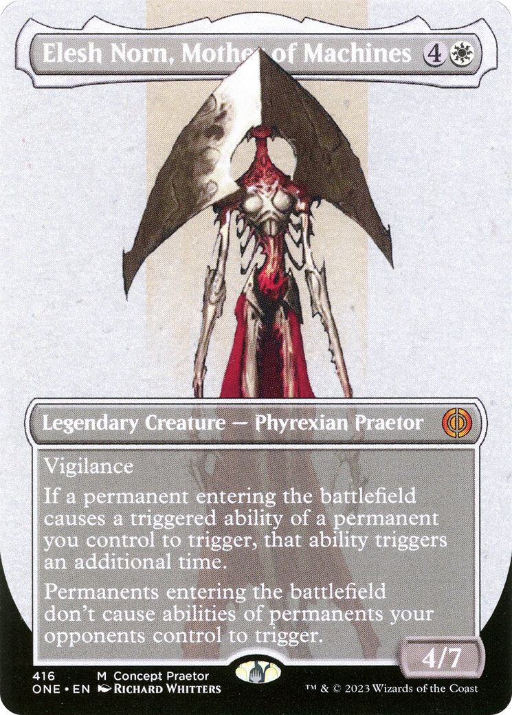 {@R} Elesh Norn, Mother of Machines (Borderless Concept Preators) [Phyrexia: All Will Be One][ONE 416]
