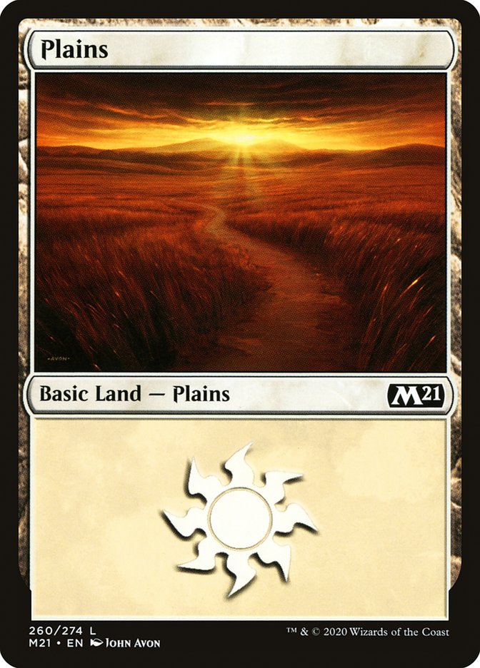 {B}[M21 260] Plains (260) [Core Set 2021]