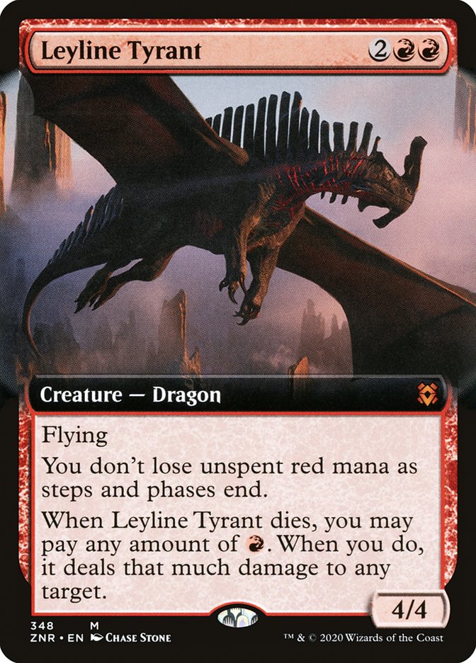 {R} Leyline Tyrant (Extended Art) [Zendikar Rising][ZNR 348]