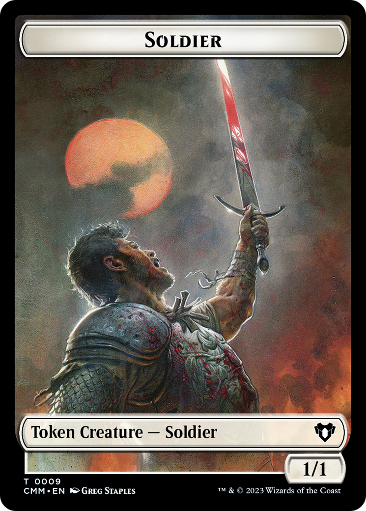 {T} Copy (54) // Soldier Double-Sided Token [Commander Masters Tokens][TCMM 54//9]