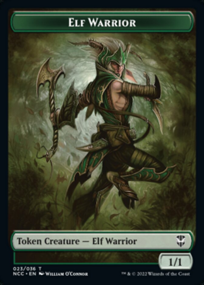{T} Elf Warrior // Wurm Double-sided Token [Streets of New Capenna Commander Tokens][TNCC 023]