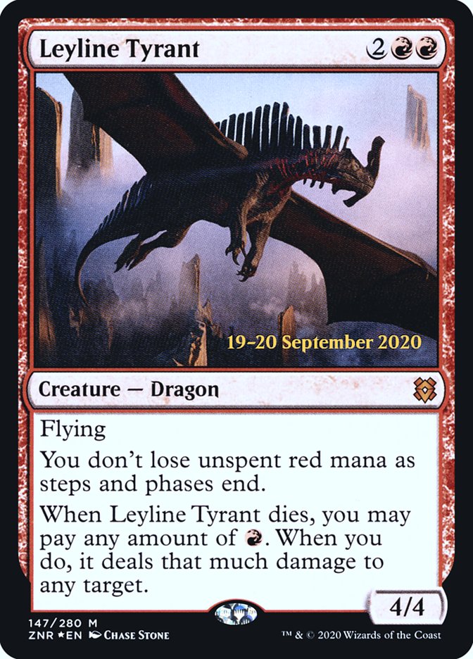 {R} Leyline Tyrant [Zendikar Rising Prerelease Promos][PR ZNR 147]