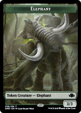 {T} Elephant // Cat (008) Double-Sided Token [Dominaria Remastered Tokens][TDMR 9//8]