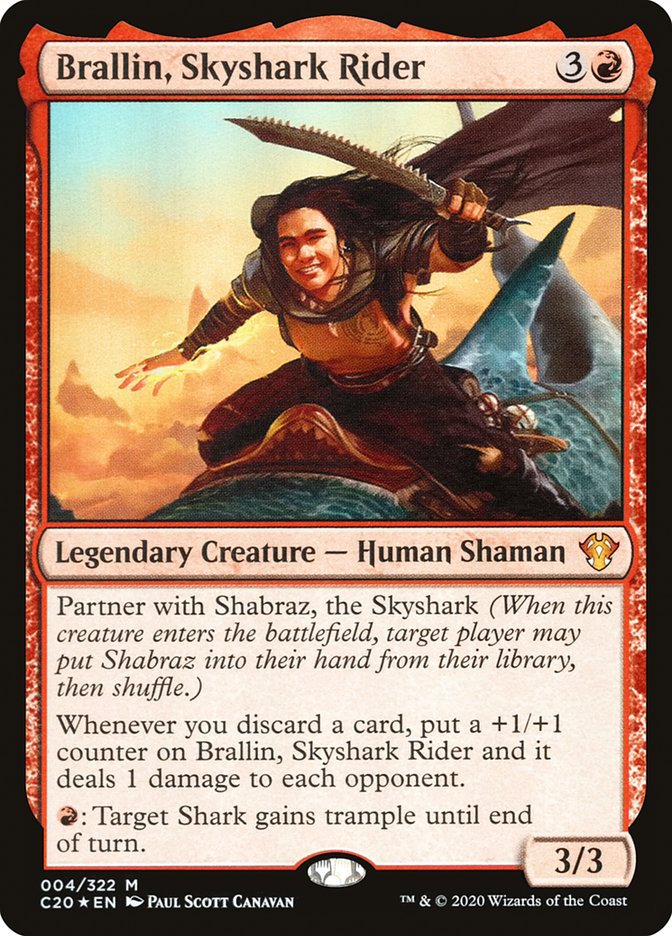 {R} Brallin, Skyshark Rider [Commander 2020][C20 004]