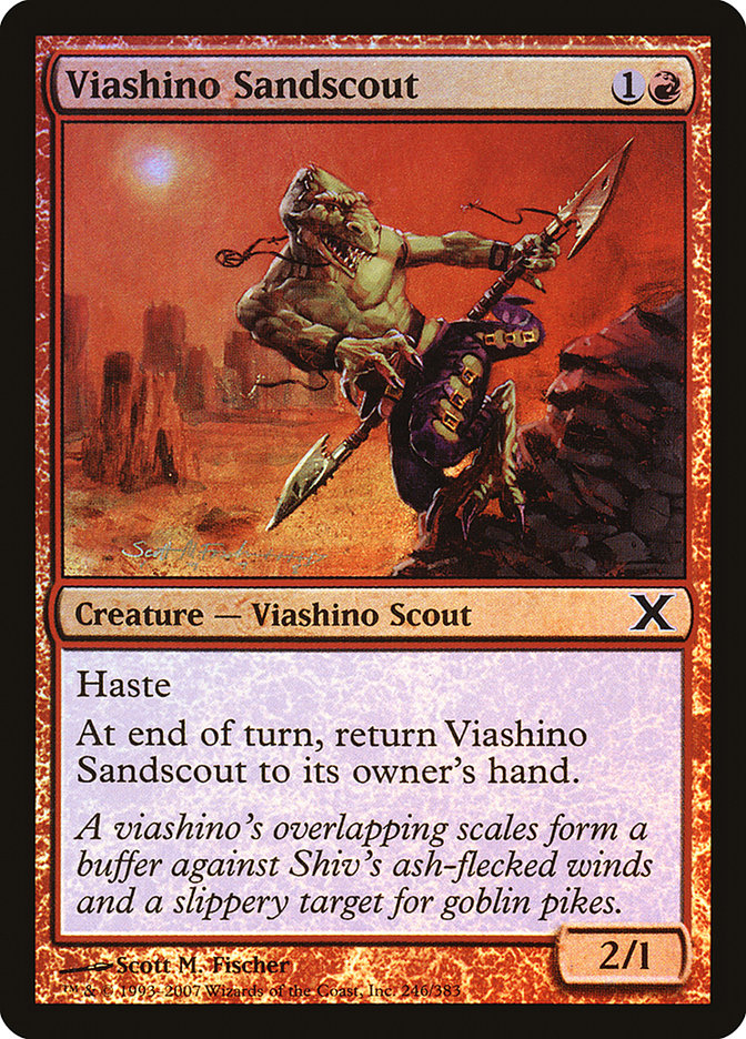 {C} Viashino Sandscout (Premium Foil) [Tenth Edition][FP 10E 246]