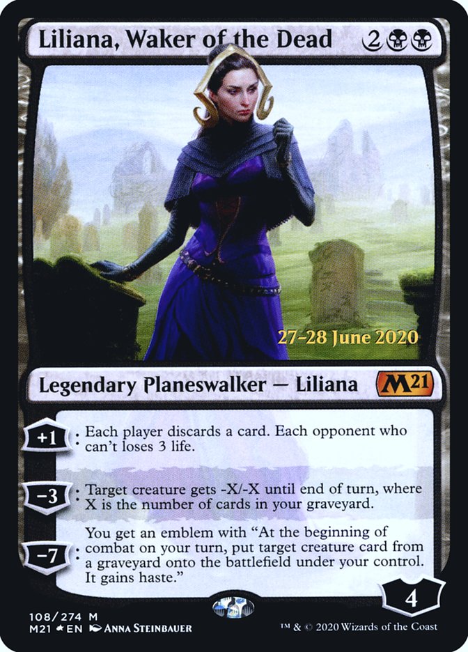 {R} Liliana, Waker of the Dead [Core Set 2021 Prerelease Promos][PR M21 108]
