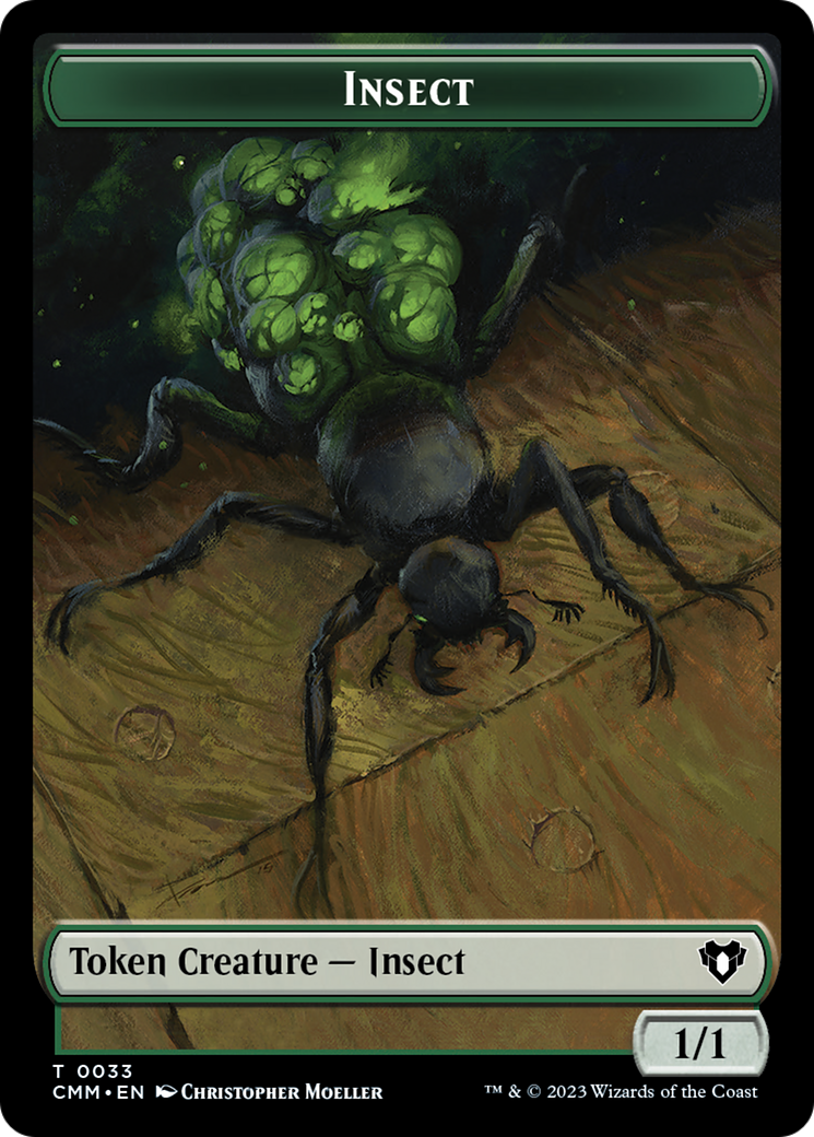 {T} Spirit (0010) // Insect Double-Sided Token [Commander Masters Tokens][TCMM 10//33]