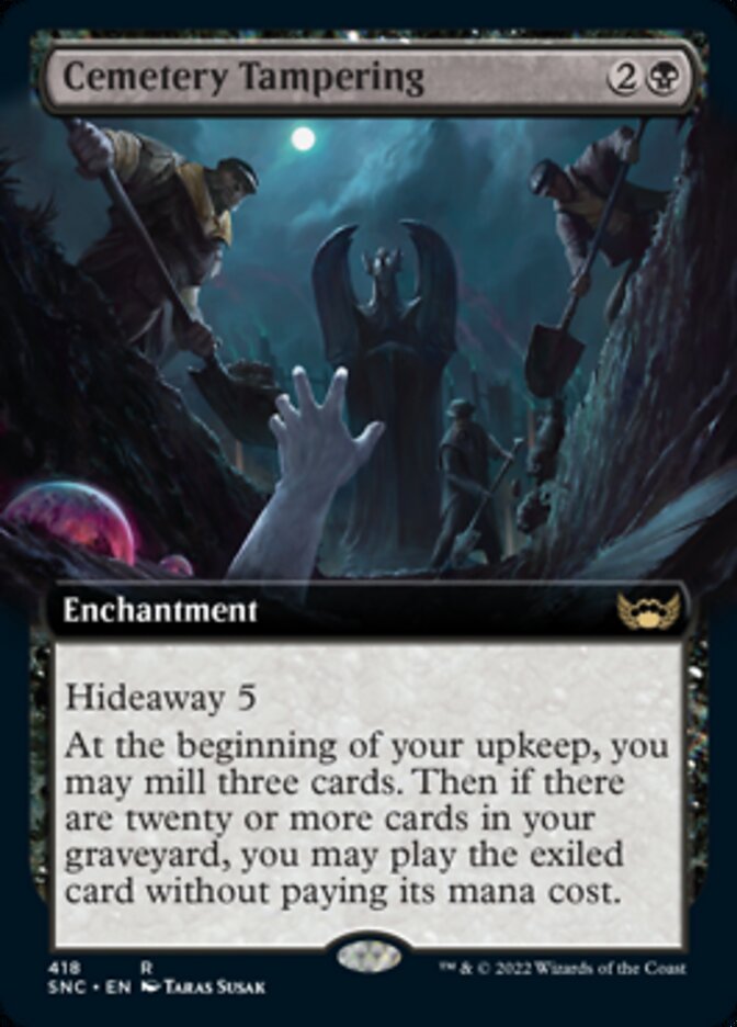 {@R} Cemetery Tampering (Extended Art) [Streets of New Capenna][SNC 418]