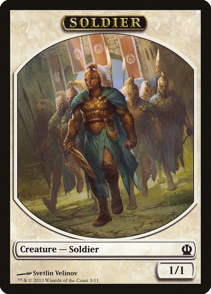 {T} Soldier Token (3/11) [Theros Tokens][TTHS 003]