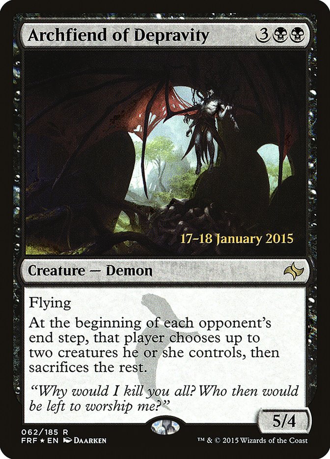 {R} Archfiend of Depravity [Fate Reforged Prerelease Promos][PR FRF 062]