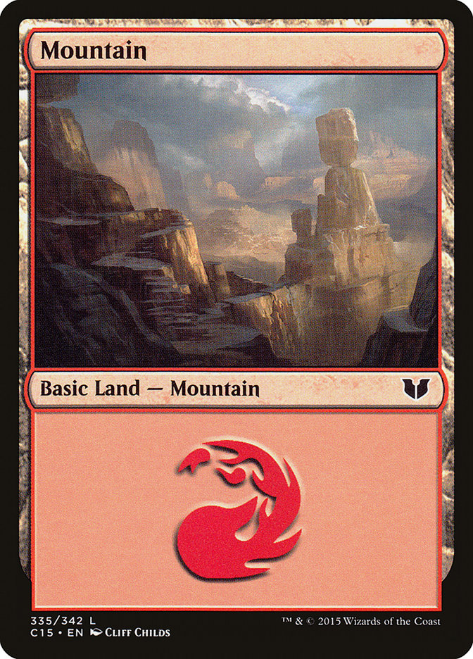 {B}[C15 335] Mountain (335) [Commander 2015]