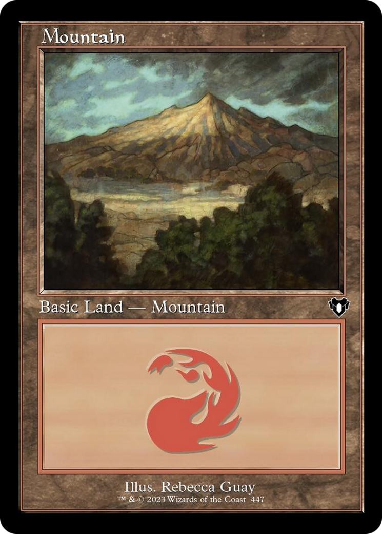 {B} Mountain (447) (Retro) [Commander Masters][CMM 447]