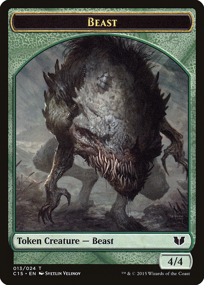 {T} Beast // Snake (017) Double-Sided Token [Commander 2015 Tokens][TC15 013]