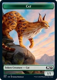 {T} Cat (020) // Dog Double-sided Token [Core Set 2021 Tokens][TM21 020]