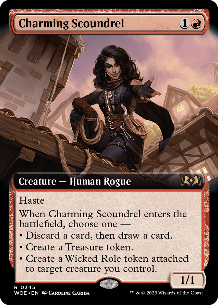 {@R} Charming Scoundrel (Extended Art) [Wilds of Eldraine][WOE 345]