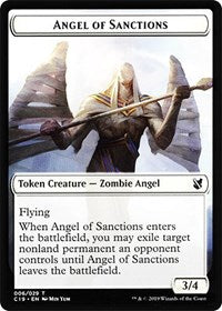 {T} Angel of Sanctions // Horror Double-sided Token [Commander 2019 Tokens][TC19 006]