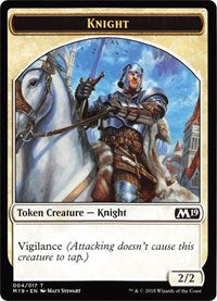 {T} Knight // Thopter Double-sided Token (Game Night) [Core Set 2019 Tokens][TM19 004]