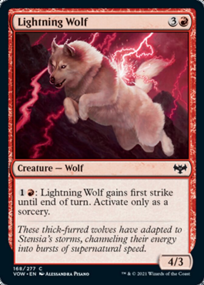 {@C} Lightning Wolf [Innistrad: Crimson Vow][VOW 168]