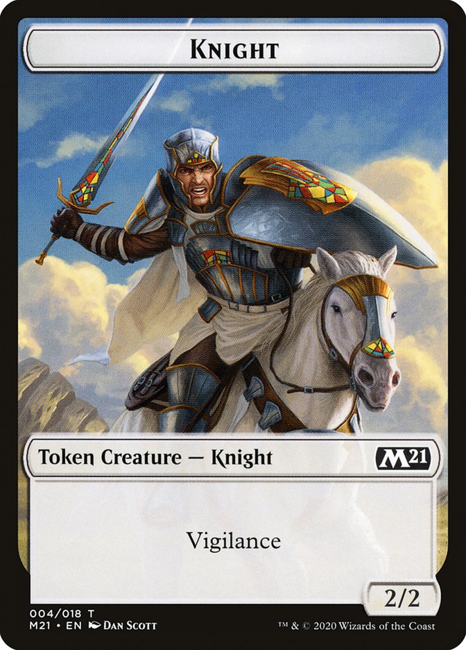 {T} Beast // Knight Double-sided Token [Core Set 2021 Tokens][TM21 010]