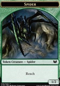 {T} Spider // Dragon Double-Sided Token [Commander 2015 Tokens][TC15 018]