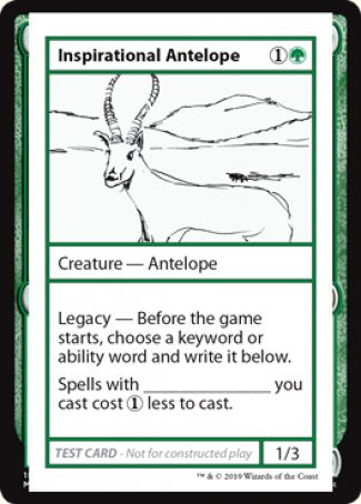 {R} Inspirational Antelope (2021 Edition) [Mystery Booster Playtest Cards][CMB1 078]