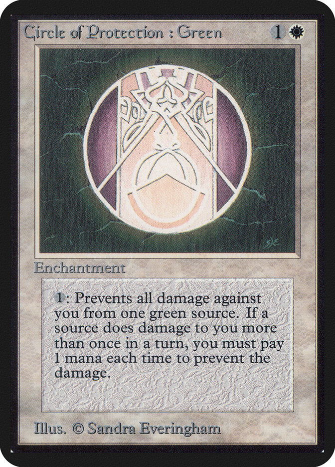 {C} Circle of Protection: Green [Alpha Edition][LEA 011]