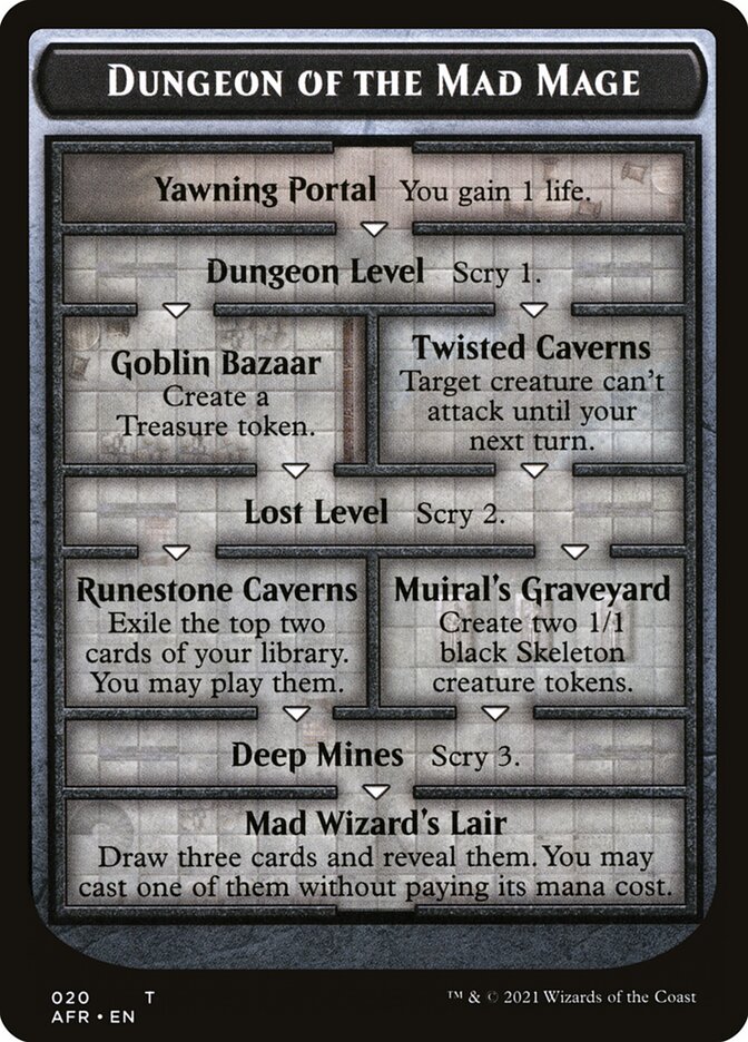 {O} Dungeon of the Mad Mage Token (Oversized) [Oversize Cards][OVR AFR 020]