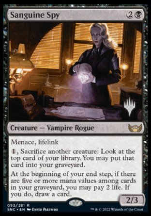 {@R} Sanguine Spy (Promo Pack) [Streets of New Capenna Promos][PP SNC 093]
