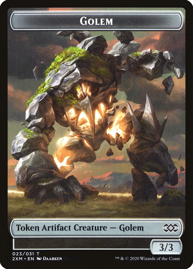 {T} Golem Token [Double Masters Tokens][T2XM 023]