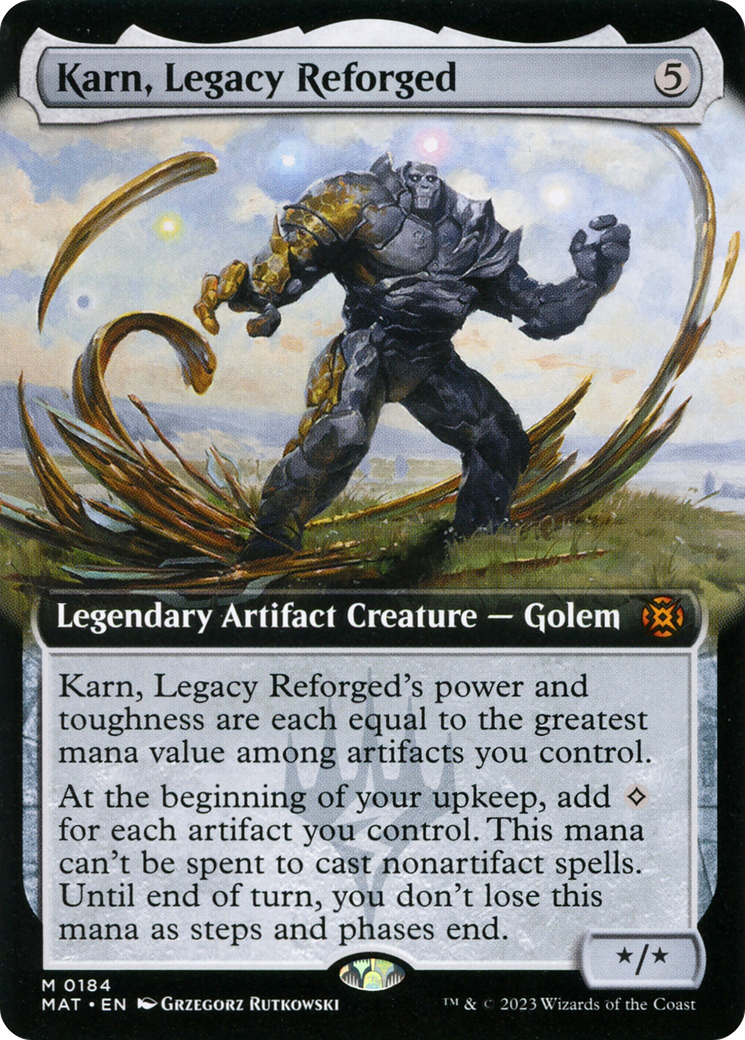 {@R} Karn, Legacy Reforged (Extended Art) [March of the Machine: The Aftermath][MAT 184]