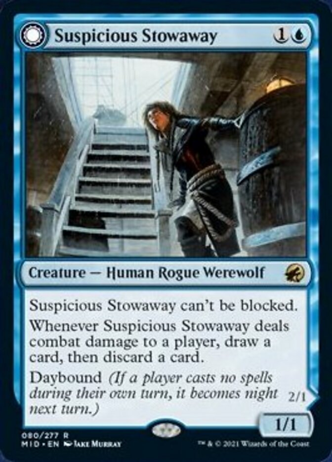 {@R} Suspicious Stowaway // Seafaring Werewolf [Innistrad: Midnight Hunt][MID 080]