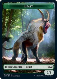 {T} Beast // Saproling Double-sided Token [Double Masters Tokens][T2XM 013]