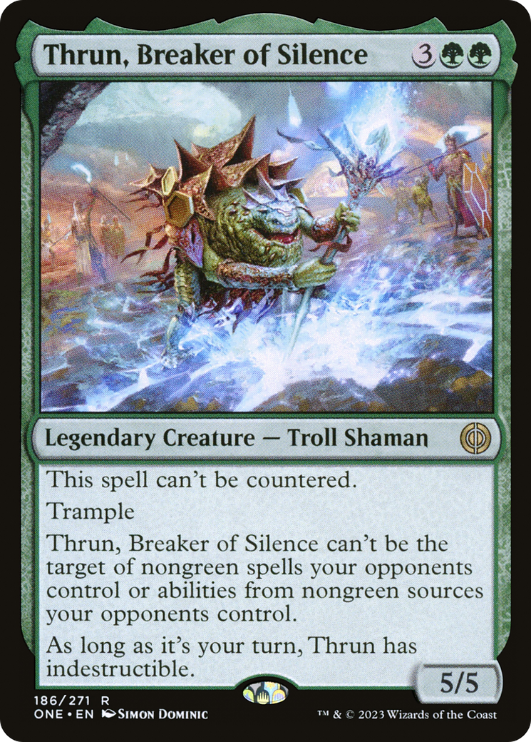 {@R} Thrun, Breaker of Silence [Phyrexia: All Will Be One Prerelease Promos][PR ONE 186]