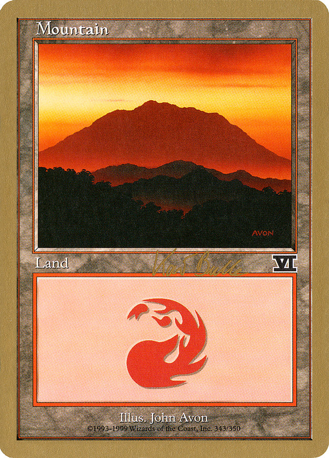 {B}[GB WC99 KB343] Mountain (kb343) (Kai Budde) [World Championship Decks 1999]
