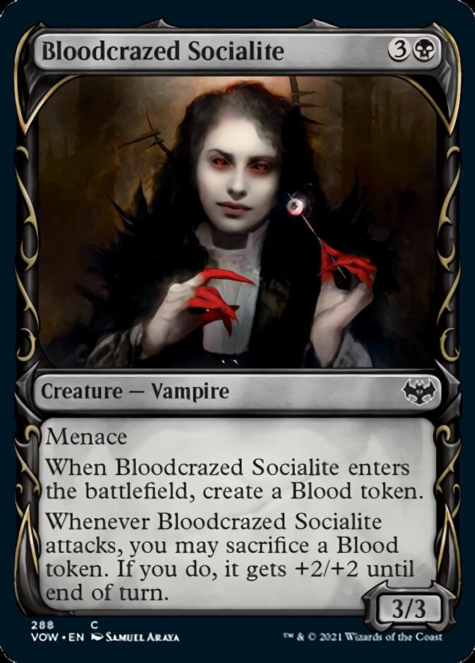 {@C} Bloodcrazed Socialite (Showcase Fang Frame) [Innistrad: Crimson Vow][VOW 288]