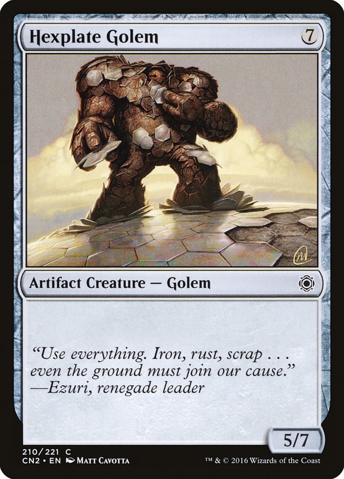 {C} Hexplate Golem [Conspiracy: Take the Crown][CN2 210]
