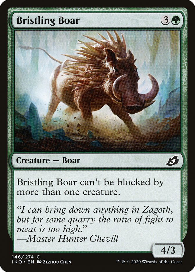 {C} Bristling Boar [Ikoria: Lair of Behemoths][IKO 146]
