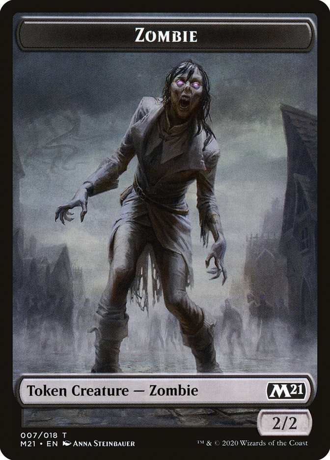 {T} Cat (020) // Zombie Double-sided Token [Core Set 2021 Tokens][TM21 020]