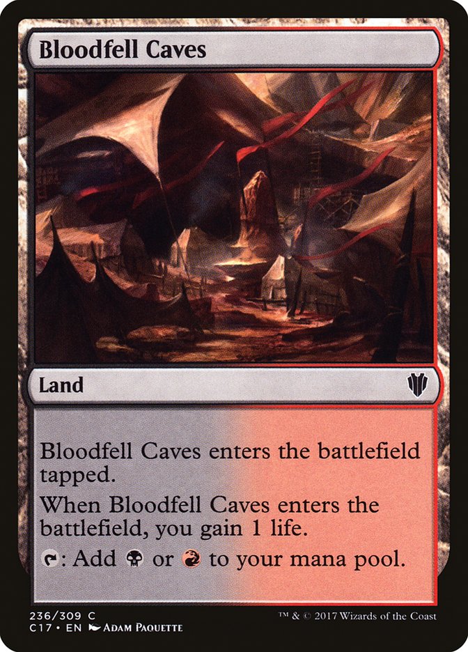 {C} Bloodfell Caves [Commander 2017][C17 236]