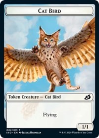{T} Cat Bird // Human Soldier (004) Double-sided Token [Ikoria: Lair of Behemoths Tokens][TIKO 002]