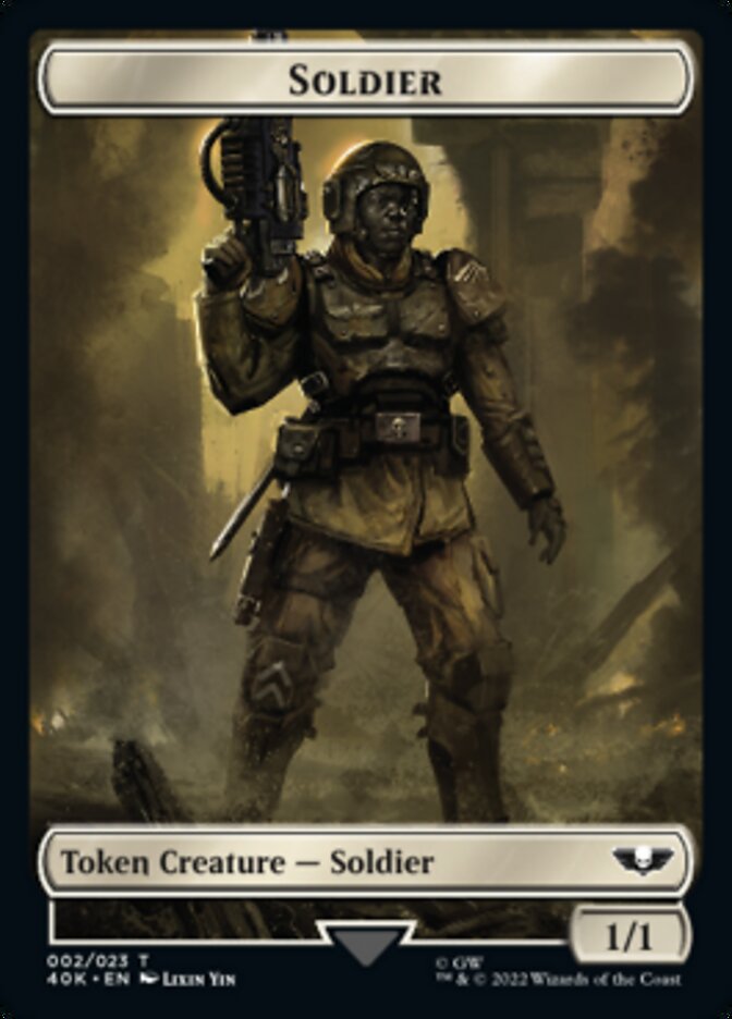 {T} Soldier (002) // Zephyrim Double-sided Token [Universes Beyond: Warhammer 40,000 Tokens][T40K 007]