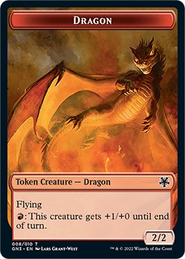 {T} Dragon // Elf Warrior Double-sided Token [Game Night 2022 Tokens][TGN3 009]