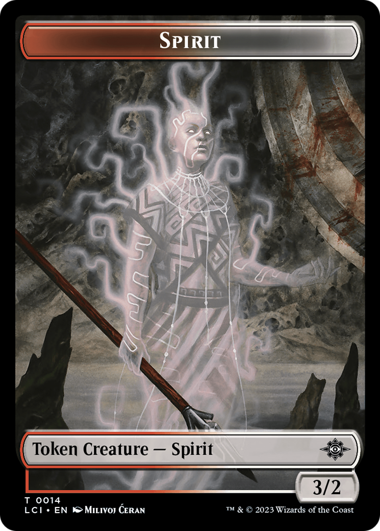 {T} Copy // Spirit Double-Sided Token [The Lost Caverns of Ixalan Tokens][TLCI 1//14]