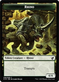 {T} Rhino // Egg Double-sided Token [Commander 2019 Tokens][TC19 018]