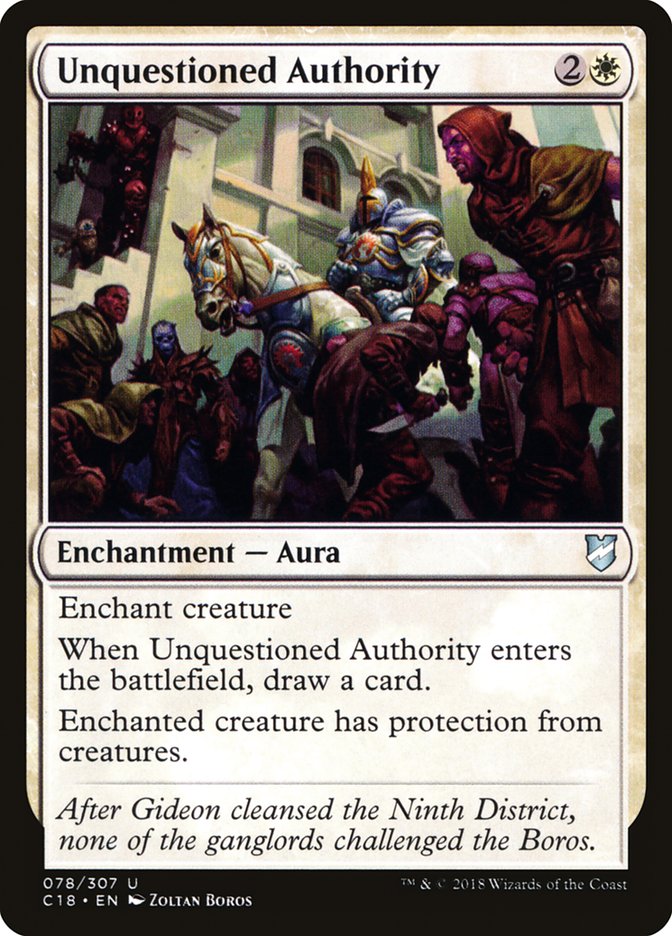 {C} Unquestioned Authority [Commander 2018][C18 078]