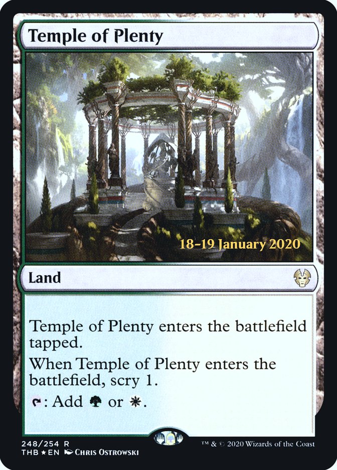 {R} Temple of Plenty [Theros Beyond Death Prerelease Promos][PR THB 248]