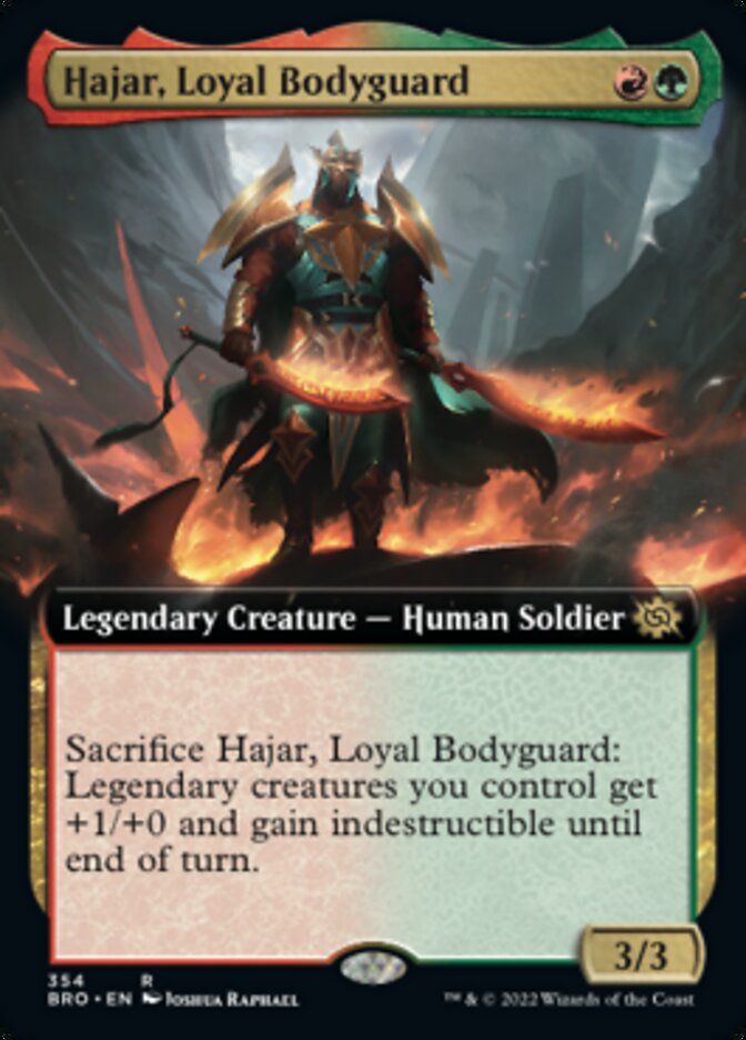 {@R} Hajar, Loyal Bodyguard (Extended Art) [The Brothers' War][BRO 354]