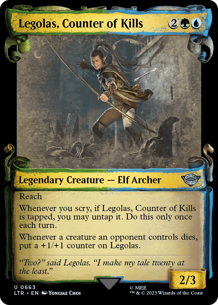 {C} Legolas, Counter of Kills [The Lord of the Rings: Tales of Middle-Earth Showcase Scrolls][LTR 663]