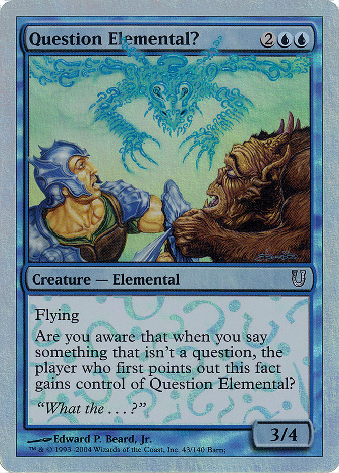 {C} Question Elemental? (Alternate Foil) [Unhinged][AA UNH 043]